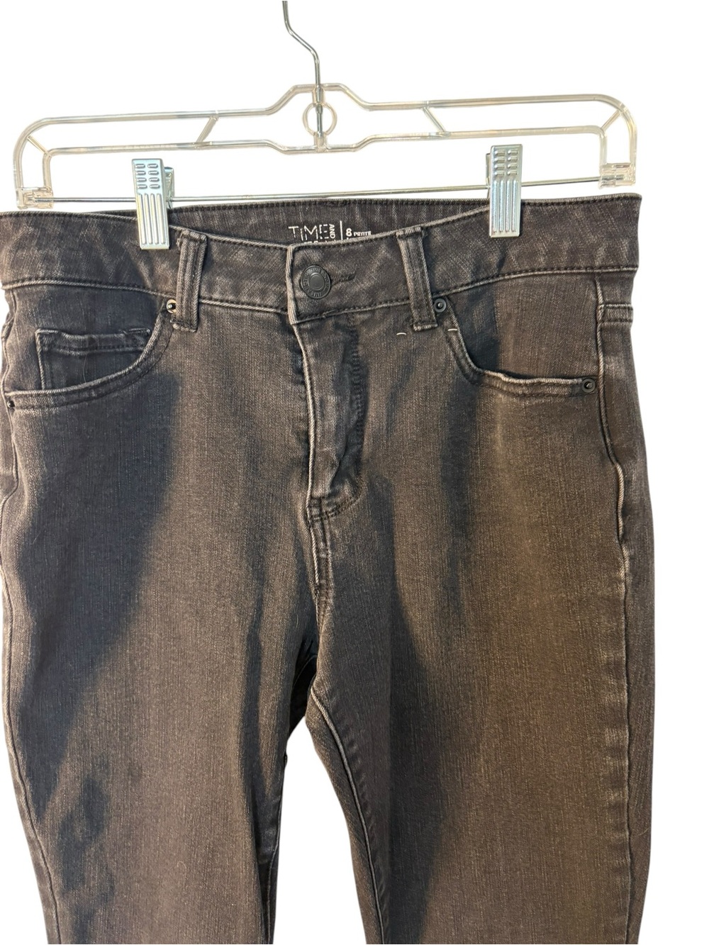 Time and Tru Black Petite High-Rise Skinny Jeans - Picture 2 of 6